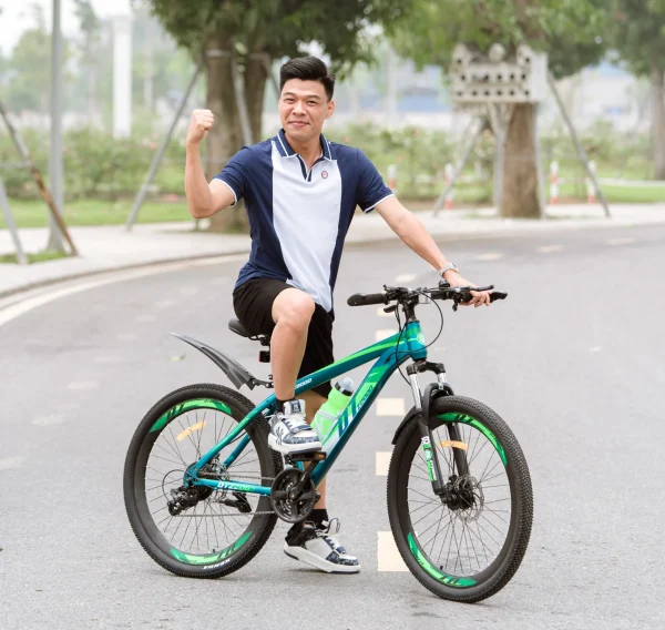 Xe đạp địa hình DT Z1000 – Trắng/đen (Vành đúc 6 đao)