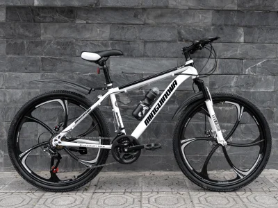 Xe đạp địa hình Mingu Inova - Trắng/đen (Vành đúc 6 đao)