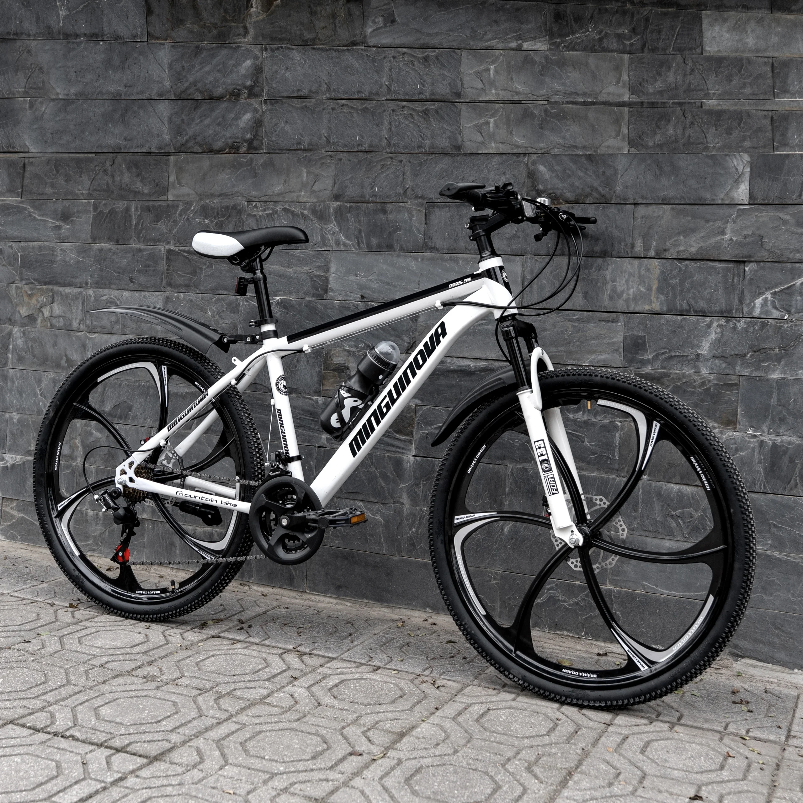 Xe đạp địa hình Mingu Inova - Trắng/đen (Vành đúc 6 đao) - Ảnh 2