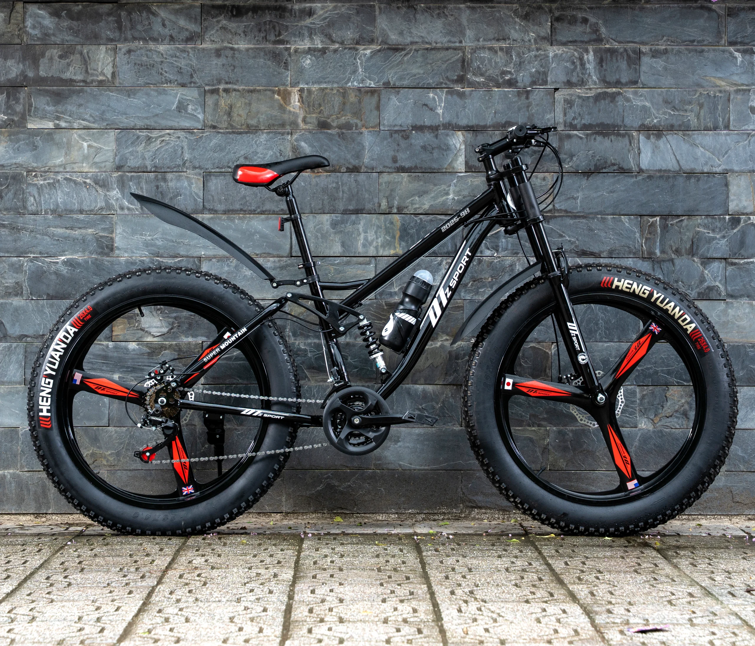 Xe đạp bánh béo DTZ Sport vành đúc 3 đao (Màu đen) - Ảnh 2