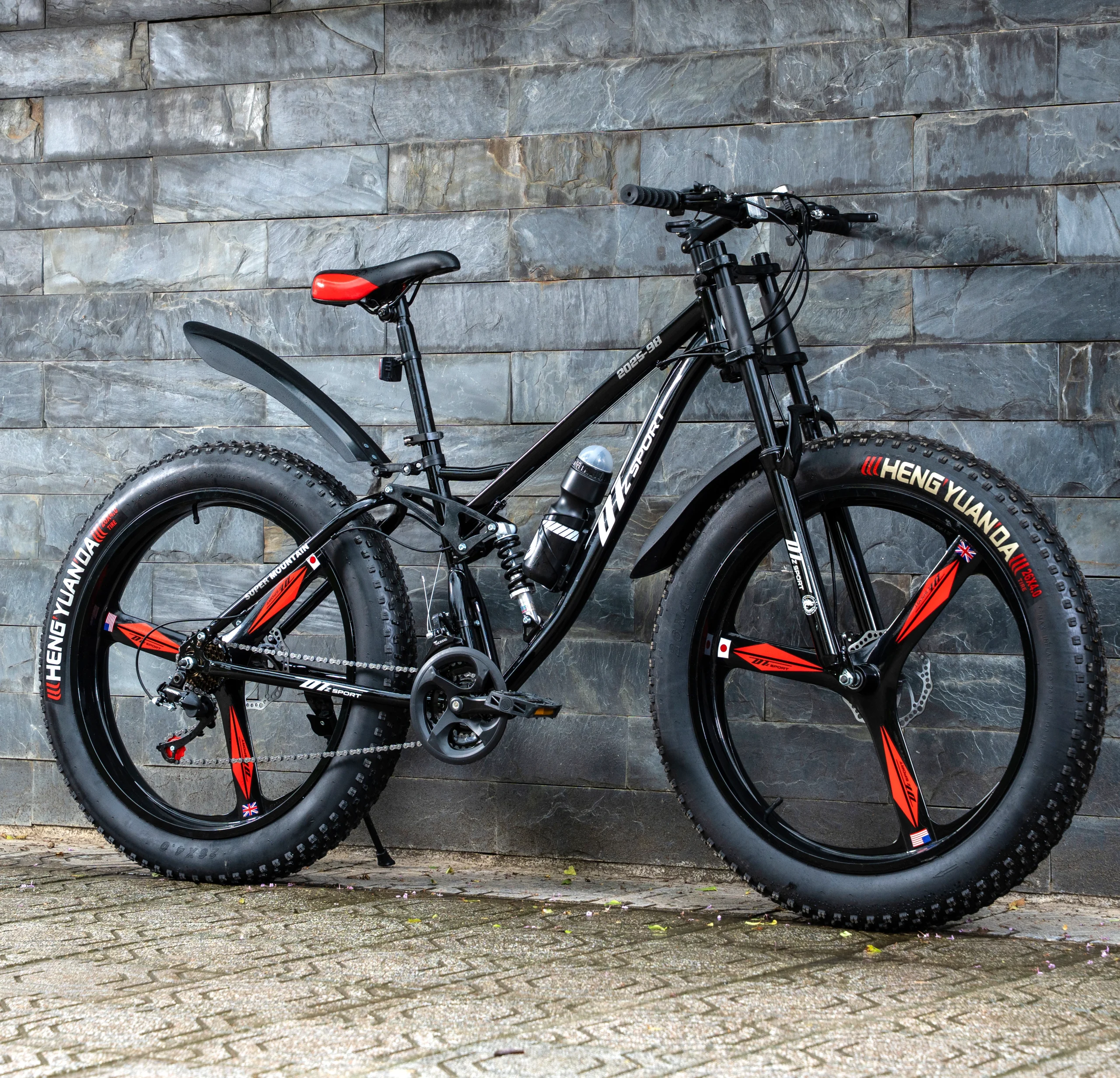 Xe đạp bánh béo DTZ Sport vành đúc 3 đao (Màu đen)